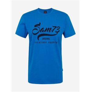 Modré pánské tričko SAM 73 Calvin