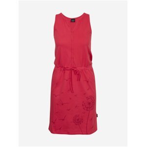 Tmavě růžové dámské vzorované krátké šaty SAM 73 Blanche