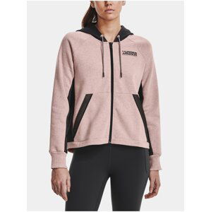 Mikina Under Armour Rival + FZ Hoodie - růžová