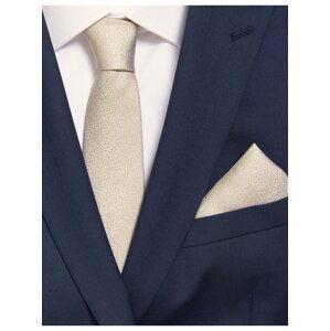 Sada klopového kapesníku a kravaty ze 100% hedvábí Marks & Spencer béžová