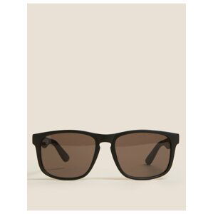 Sluneční brýle s hranatými obroučkami Marks & Spencer černá