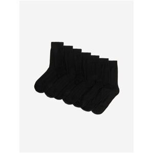 Sada sedmi pánských ponožek v černé barvě  Marks & Spencer