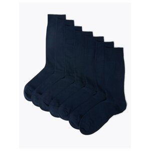 Sada sedmi párů pánských ponožek v tmavě modré barvě  Marks & Spencer