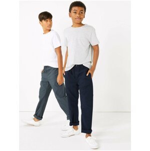 Bavlněné ripstopové kalhoty, 2 ks v balení (6–16 let) Marks & Spencer vícebarevná