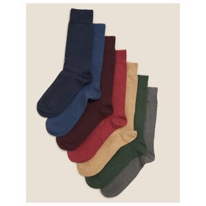7 párů ponožek s vysokým podílem bavlny Cool & Fresh™ Marks & Spencer vícebarevná