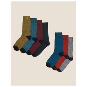 7 párů ponožek s vysokým podílem bavlny Cool & Fresh™ Marks & Spencer vícebarevná