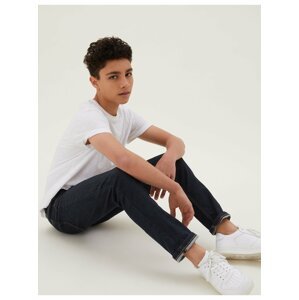 Džíny Jones z bavlny se strečem, normální střih (6–16 let) Marks & Spencer námořnická modrá