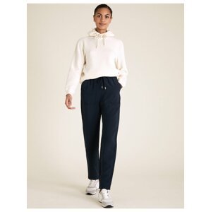 Kalhoty ke kotníkům mírně zúženého střihu s vysokým obsahem materiálu Tencel™ Marks & Spencer námořnická modrá