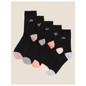Kotníkové ponožky Sumptuously Soft™, 5 párů Marks & Spencer černá