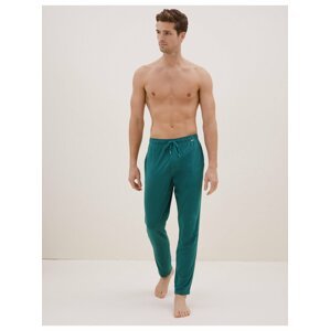 Pyžamové kalhoty Supersoft z prémiové bavlny Marks & Spencer zelená