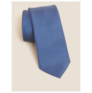 Úzká jednobarevná kravata Marks & Spencer modrá