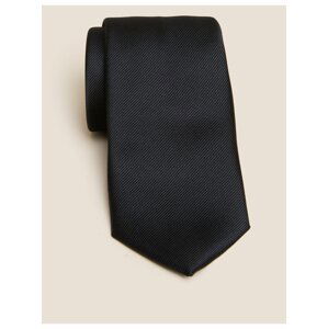 Úzká jednobarevná kravata Marks & Spencer černá