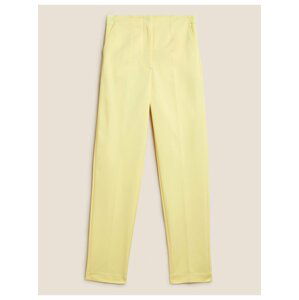 Žluté dámské kalhoty ke kotníkům Marks & Spencer