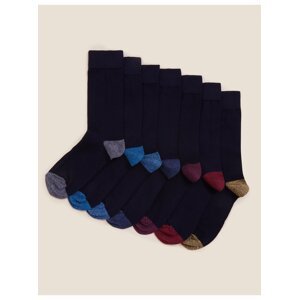 7 párů ponožek Cool & Fresh™ s vysokým podílem bavlny Marks & Spencer námořnická modrá