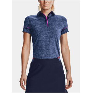 Tričko Under Armour UA Zinger SS Hthr Polo - tmavě modrá