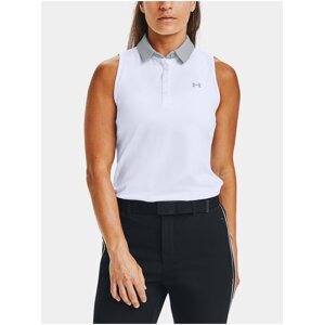 Tričko Under Armour UA Zinger Sleeveless Polo - bílá