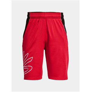 Kraťasy Under Armour Curry Boys Hoops Short - červená