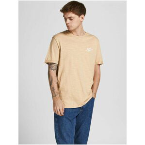 Béžové žíhané tričko Jack & Jones Tropic