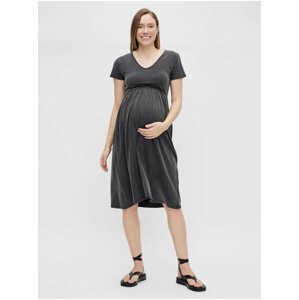 Tmavě šedé těhotenské šaty Mama.licious Tinna