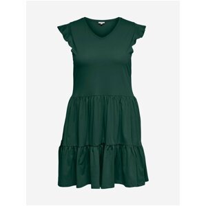 Tmavě zelené krátké šaty ONLY CARMAKOMA April