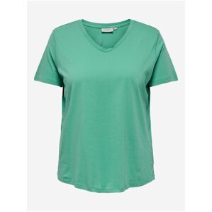 Zelené volné basic tričko ONLY CARMAKOMA Basic
