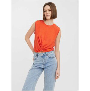 Červený crop top VERO MODA June