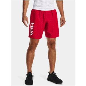 Kraťasy Under Armour UA Woven Emboss Shorts - červená