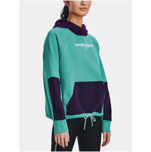 Mikina Under Armour Rival + Fleece Hoodie - zelená