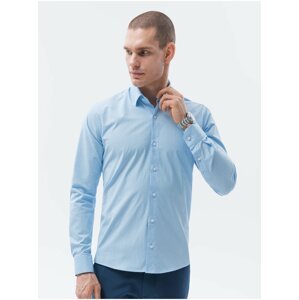 Modrá pánská košile Ombre Clothing K606