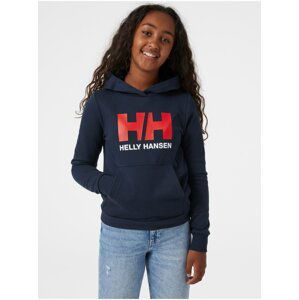 Tmavě modrá dětská mikina s kapucí HELLY HANSEN