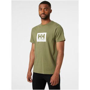 Khaki pánské tričko HELLY HANSEN