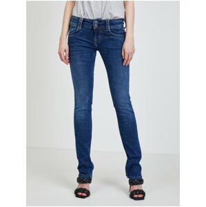 Tmavě modré dámské straight fit džíny Pepe Jeans