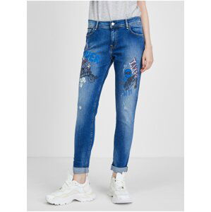 Modré dámské slim fit džíny Pepe Jeans Joey Cartoon