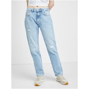 Světle modré dámské straight fit džíny Pepe Jeans Mary