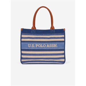 Modrý dámský vzorovaný shopper U.S. Polo Assn. El Dorado