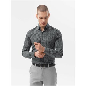 Černá pánská košile Ombre Clothing K604