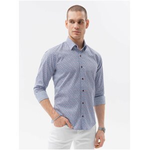 Světle modrá pánská košile Ombre Clothing K605