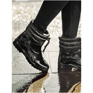 Černé dámské kotníkové boty s umělým kožíškem Scholl New Vestmann