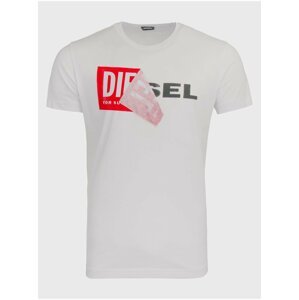 Bílé pánské tričko s potiskem Diesel