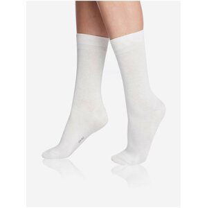 Bílé unisex ponožky Bellinda UNISEX CLASSIC SOCKS