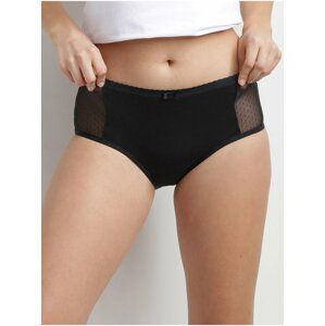 Černé menstruační kalhotky s krajkovým detailem Dim MENSTRUAL LACE BOXER