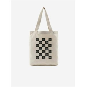 Krémová dámská plátěná taška s potiskem Vans Checkerboard Day