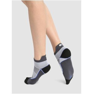 Černo-šedé dámské sportovní ponožky Dim SPORT IN-SHOE SOCKS