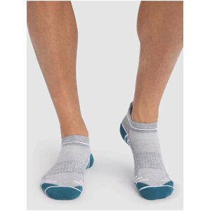 DIM SPORT IN-SHOE MEDIUM IMPACT 2x - Pánské krátké ponožky 2 páry - zelená - šedá
