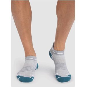 Sada dvou pánských ponožek v zeleno-šedé barvě Dim SPORT IN-SHOE MEDIUM IMPACT 2x