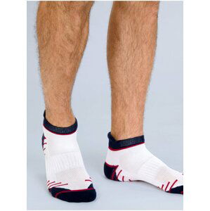 Sada dvou pánských sportovních ponožek v modro-bílé barvě Dim SPORT IN-SHOE MEDIUM IMPACT 2x