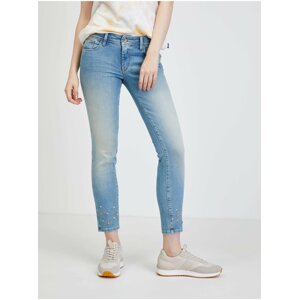 Světle modré zkrácené skinny fit džíny Salsa Jeans Wonder