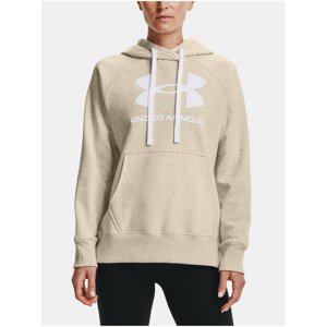 Mikina Under Armour Rival Fleece Logo Hoodie - hnědá