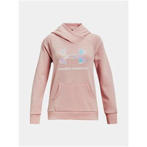 Mikina Under Armour Rival Logo Hoodie - růžová