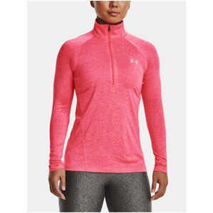 Tričko Under Armour Tech 1/2 Zip - Twist - růžová